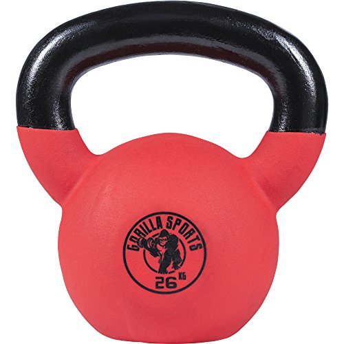 Gorilla Sports Kettlebell Red Rubber, 12kg, 10000491;3 - 2