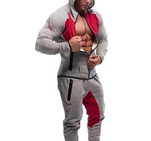 ZEARO Herren beiläufige hoodies fitness trainingsanzüge männer bodybuilding sweatshirt muscle mit kapuze jacken männer - 2
