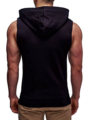 LEIF NELSON GYM Herren Fitness T-Shirt Hoodie Trainingsshirt LN06260; Grš§e M, Schwarz-GrŸn - 4